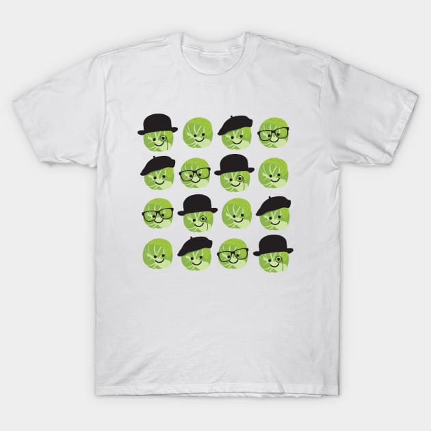 Brussels Sprout Crew T-Shirt by VicEllisArt